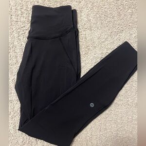 Lululemon Fast and Free High Rise Tight 25”, Black, Like New